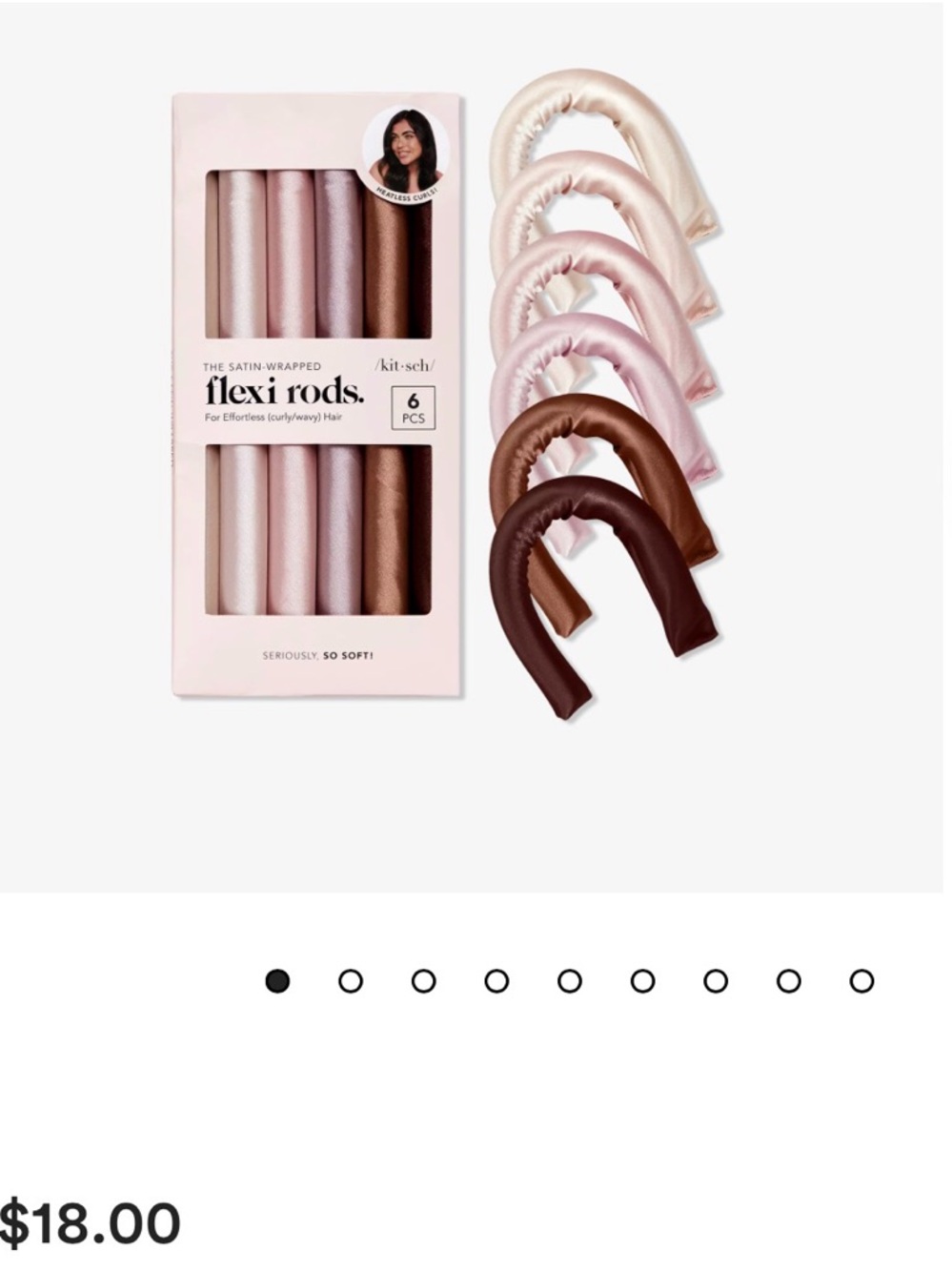 Kitsch Flexi Rods Satin-Wrapped Hair Rollers